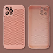 Carica l&#39;immagine nel visualizzatore di Gallery, Moozy VentiGuard Phone Case for iPhone 12 Pro, Pastel Pink, 6.1-inch - Breathable Cover with Perforated Pattern for Air Circulation, Ventilation, Anti-Overheating Phone Case
