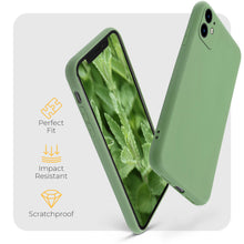 Afbeelding in Gallery-weergave laden, Moozy Minimalist Series Silicone Case for iPhone 11, Mint green - Matte Finish Lightweight Mobile Phone Case Ultra Slim Soft Protective TPU Cover with Matte Surface
