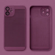 Load image into Gallery viewer, Moozy VentiGuard Phone Case for iPhone 11, Purple, 6.1-inch - Breathable Cover with Perforated Pattern for Air Circulation, Ventilation, Anti-Overheating Phone Case
