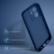 Load image into Gallery viewer, Moozy Lifestyle. Silicone Case for Xiaomi 13T and 13T Pro, Midnight Blue - Liquid Silicone Lightweight Cover with Matte Finish and Soft Microfiber Lining, Premium Silicone Case
