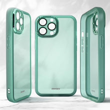 Charger l&#39;image dans la galerie, Moozy LumiCase phone case for iphone 15 Pro Max, 6.7-inch, Cover for iphone 15 pro max case clear, Cover for iphone 15 pro max case shockproof, Case for iphone 15 Pro Max with Camera protection, Green
