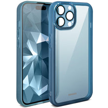 Cargar imagen en el visor de la galería, Moozy LumiCase phone case for iphone 15 Pro Max, 6.7-inch, Cover for iphone 15 pro max case clear, Cover for iphone 15 pro max case shockproof, Case for iphone 15 Pro Max with Camera protection, Blue
