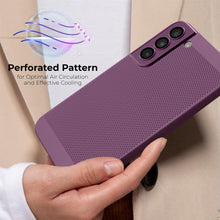 Ladda upp bild till gallerivisning, Moozy VentiGuard Phone Case for Samsung Galaxy S22, Phone case for Samsung Galaxy S22 with Perforated Pattern for Air Circulation, Cover for samsung S22 shockproof, Purple
