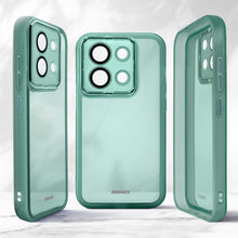 Cargar imagen en el visor de la galería, Moozy LumiCase phone case for xiaomi Redmi Note 13 Pro 5G / case for Poco X6 slim, Case for xiaomi Redmi Note 13 Pro 5G bumper with camera cover, Soft TPU case for xiaomi Poco X6 transparent, Green
