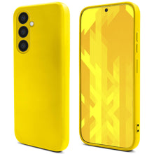 Charger l&#39;image dans la galerie, Moozy Lifestyle. Silicone Phone Case for Samsung galaxy a55 5g, Liquid Silicone slim Protector Cover with Matte Finish and Soft Microfiber Lining, Premium Shockproof Case for a55 5g, Yellow
