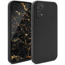 Charger l&#39;image dans la galerie, Moozy Minimalist Series Silicone Case for Xiaomi Redmi Note 11 / 11S, Black - Matte Finish Lightweight Mobile Phone Case Slim Soft Protective TPU Cover with Matte Surface
