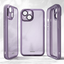 Charger l&#39;image dans la galerie, Moozy LumiCase phone case for iphone 13 / 14, 6.1-inch, Shockproof Bumper Cover for iphone 13 / 14, Anti-Scratch Clear Phone Case for iphone 13 / 14, Camera protection cover for iphone 13 / 14, Purple
