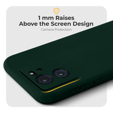 Charger l&#39;image dans la galerie, Moozy Minimalist Series Silicone Case for Xiaomi 13T / 13T Pro, Dark Green - Matte Finish Lightweight Mobile Phone Case Slim Soft Protective TPU Cover with Matte Surface
