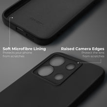Lade das Bild in den Galerie-Viewer, Moozy Lifestyle. Silicone Case for Xiaomi Redmi Note 13 Pro 5G and Poco X6, Black - Liquid Silicone Lightweight Cover with Matte Finish and Soft Microfiber Lining, Premium Silicone Case
