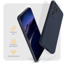 Load image into Gallery viewer, Moozy Minimalist Series Silicone Phone Case for Samsung Galaxy A52 5G/4G, Samsung A52s 5G, Matte Finish Lightweight Mobile Phone Case Slim Soft Protective TPU Cover with Matte Surface, Dark blue
