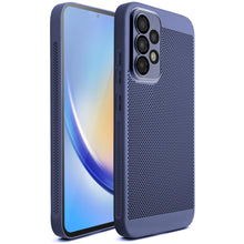 Load image into Gallery viewer, Moozy VentiGuard Phone Case for Samsung Galaxy A53 5G, Breathable phone case for samsung a53 with Perforated Pattern for Air Circulation, Cover for a53 5g shockproof, Blue
