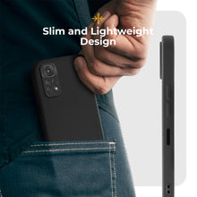 Cargar imagen en el visor de la galería, Moozy Minimalist Series Silicone Case for Xiaomi Redmi Note 11 / 11S, Black - Matte Finish Lightweight Mobile Phone Case Slim Soft Protective TPU Cover with Matte Surface
