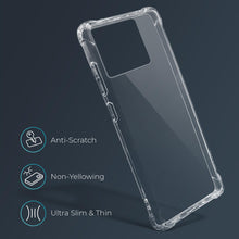 Charger l&#39;image dans la galerie, Moozy Shockproof Silicone Phone Case for Xiaomi 13T 5G and 13T Pro 5G - Transparent Case with Shock Absorbing 3D Corners Crystal Clear Protective Phone Case Soft TPU Silicone Cover
