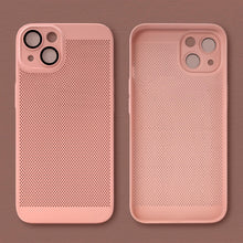 Load image into Gallery viewer, Moozy VentiGuard Phone Case for iphone 14, 6.1-inch - Breathable Shockproof Bumper Cover with lens protector, Perforated Pattern for Air Circulation, Anti-Overheating Phone Case, Pastel Pink
