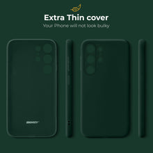Charger l&#39;image dans la galerie, Moozy Minimalist Series Silicone Case for Samsung S23 Ultra, Dark Green - Matte Finish Lightweight Mobile Phone Case Slim Soft Protective TPU Cover with Matte Surface
