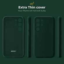 Carica l&#39;immagine nel visualizzatore di Gallery, Moozy Minimalist Series Silicone Case for Samsung S23 Ultra, Dark Green - Matte Finish Lightweight Mobile Phone Case Slim Soft Protective TPU Cover with Matte Surface
