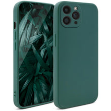 Afbeelding in Gallery-weergave laden, Moozy Minimalist Series Silicone Case for iPhone 14 Pro Max, Dark Green - Matte Finish Lightweight Mobile Phone Case Slim Soft Protective TPU Cover with Matte Surface
