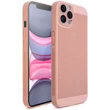 Załaduj obraz do przeglądarki galerii, Moozy VentiGuard Phone Case for iPhone 12 Pro, Pastel Pink, 6.1-inch - Breathable Cover with Perforated Pattern for Air Circulation, Ventilation, Anti-Overheating Phone Case
