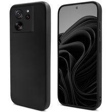 Lade das Bild in den Galerie-Viewer, Moozy Lifestyle. Silicone Case for Xiaomi 13T and 13T Pro, Black - Liquid Silicone Lightweight Cover with Matte Finish and Soft Microfiber Lining, Premium Silicone Case
