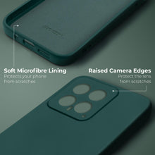 Afbeelding in Gallery-weergave laden, Moozy Lifestyle. Silicone Case for Xiaomi 14, Dark Green - Liquid Silicone Lightweight Cover with Matte Finish and Soft Microfiber Lining, Premium Silicone Case
