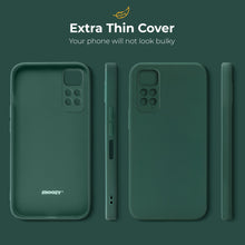 Charger l&#39;image dans la galerie, Moozy Minimalist Series Silicone Case for Xiaomi Redmi Note 11 / 11S, Dark Green - Matte Finish Lightweight Mobile Phone Case Slim Soft Protective TPU Cover with Matte Surface
