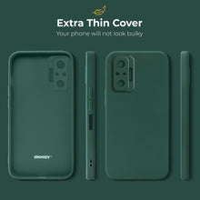 Charger l&#39;image dans la galerie, Moozy Minimalist Series Silicone Case for Xiaomi Redmi Note 10 Pro and Note 10 Pro Max, Dark Green - Matte Finish Lightweight Mobile Phone Case Slim Soft Protective TPU Cover with Matte Surface
