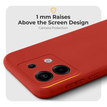 Charger l&#39;image dans la galerie, Moozy Minimalist Series Silicone Phone Case for Xiaomi Redmi Note 13 Pro 5G / Poco X6 5G, Matte Finish Lightweight Mobile Phone Case Slim Soft Protective TPU Cover with Matte Surface, Red
