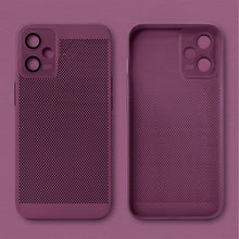 Lade das Bild in den Galerie-Viewer, Moozy VentiGuard Phone Case for Xiaomi Redmi Note 12 Pro 5G, Purple - Breathable Cover with Perforated Pattern for Air Circulation, Ventilation, Anti-Overheating Phone Case
