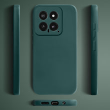 Load image into Gallery viewer, Moozy Lifestyle. Silicone Case for Xiaomi 14, Dark Green - Liquid Silicone Lightweight Cover with Matte Finish and Soft Microfiber Lining, Premium Silicone Case
