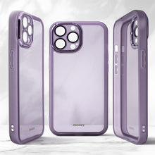 Charger l&#39;image dans la galerie, Moozy LumiCase phone case for iphone 15 Pro Max, 6.7-inch, Clear Case for iphone 15 pro max, Cover for iphone 15 pro max case shockproof, Case for iphone 15 Pro Max with Camera protection, Purple
