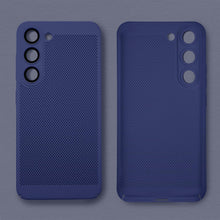 Carica l&#39;immagine nel visualizzatore di Gallery, Moozy VentiGuard Phone Case for Samsung galaxy S23, Breathable Cover for samsung galaxy s23 with Perforated Pattern for Air Circulation, Case for samsung 23, Blue
