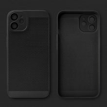Afbeelding in Gallery-weergave laden, Moozy VentiGuard Phone Case for iPhone 11, Black, 6.1-inch - Breathable Cover with Perforated Pattern for Air Circulation, Ventilation, Anti-Overheating Phone Case
