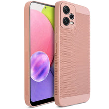 Carica l&#39;immagine nel visualizzatore di Gallery, Moozy VentiGuard Phone Case for Xiaomi Redmi Note 12 Pro 5G, Pastel Pink - Breathable Cover with Perforated Pattern for Air Circulation, Ventilation, Anti-Overheating Phone Case
