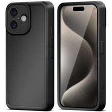 Carica l&#39;immagine nel visualizzatore di Gallery, Moozy RimUP Phone Case for iphone 16, Flexible TPU Bumper Shockproof Raised Edges Cover for Extra Protection, Precise Cutouts and Camera Lens Protector, Anti-Scratch, Black
