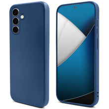 Ladda upp bild till gallerivisning, Moozy Lifestyle. Liquid Silicone Phone Case for Samsung galaxy S25, Liquid Silicone Lightweight Cover for samsung S25 5G with Matte Finish and Soft Microfiber Lining, Dark blue
