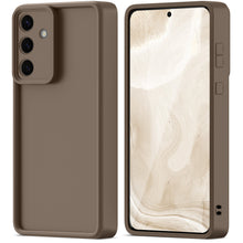 Load image into Gallery viewer, Moozy RimUP Phone Case for Samsung Galaxy S25, Flexible TPU Bumper Shockproof Raised Edges Cover for Extra Protection, Precise Cutouts and Camera Lens Protector, Anti-Scratch, Taupe Grey

