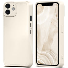 Charger l&#39;image dans la galerie, Moozy RimUP Phone Case for iPhone 11, Matte Finish High Edge Protection TPU Cover, White

