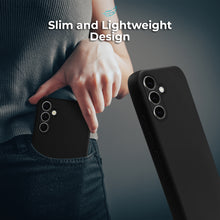 Ladda upp bild till gallerivisning, Moozy Lifestyle. Liquid Silicone Phone Case for Samsung galaxy S25, Liquid Silicone Lightweight Cover for samsung S25 5G with Matte Finish and Soft Microfiber Lining, Black
