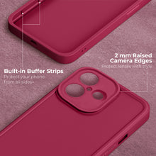 Ladda upp bild till gallerivisning, Moozy RimUP Phone Case for iphone 16, Flexible TPU Bumper Shockproof Raised Edges Cover for Extra Protection, Precise Cutouts and Camera Lens Protector, Anti-Scratch, Wine Red
