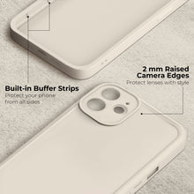 Charger l&#39;image dans la galerie, Moozy RimUP Phone Case for iPhone 11, Matte Finish High Edge Protection TPU Cover, White
