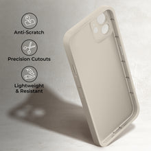 Charger l&#39;image dans la galerie, Moozy RimUP Phone Case for iPhone 11, Matte Finish High Edge Protection TPU Cover, White
