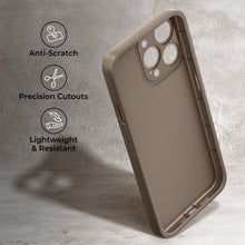 Załaduj obraz do przeglądarki galerii, Moozy RimUP Phone Case for iPhone 16 Pro, Matte Finish High Edge Protection TPU Cover, Taupe
