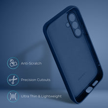 Ladda upp bild till gallerivisning, Moozy Lifestyle. Liquid Silicone Phone Case for Samsung galaxy S25, Liquid Silicone Lightweight Cover for samsung S25 5G with Matte Finish and Soft Microfiber Lining, Dark blue
