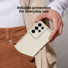 Load image into Gallery viewer, Moozy RimUP Phone Case for Samsung Galaxy S25 Ultra, Flexible TPU Bumper Shockproof Raised Edges Cover for Extra Protection, Precise Cutouts and Camera Lens Protector, Anti-Scratch, White
