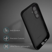 Ladda upp bild till gallerivisning, Moozy Lifestyle. Liquid Silicone Phone Case for Samsung galaxy S25, Liquid Silicone Lightweight Cover for samsung S25 5G with Matte Finish and Soft Microfiber Lining, Black
