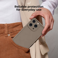 Załaduj obraz do przeglądarki galerii, Moozy RimUP Phone Case for iPhone 16 Pro, Matte Finish High Edge Protection TPU Cover, Taupe

