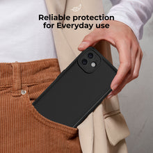 Załaduj obraz do przeglądarki galerii, Moozy RimUP Phone Case for iPhone 11, Matte Finish High Edge Protection TPU Cover, Black
