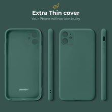 Cargar imagen en el visor de la galería, Moozy Minimalist Series Silicone Case for iPhone 11, Dark Green - Matte Finish Lightweight Mobile Phone Case Ultra Slim Soft Protective TPU Cover with Matte Surface
