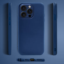 Carica l&#39;immagine nel visualizzatore di Gallery, Moozy Lifestyle. Premium Silicone Phone case for iPhone 16 Pro, 6.3-inch, Liquid Silicone Lightweight Cover for iphone 16 Pro Shockproof with Matte Finish and Soft Microfiber Lining, Dark blue
