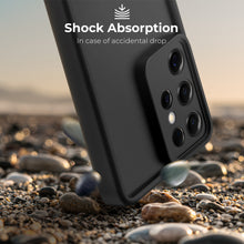 Load image into Gallery viewer, Moozy RimUP Phone Case for Samsung Galaxy S25 Ultra, Flexible TPU Bumper Shockproof Raised Edges Cover for Extra Protection, Precise Cutouts and Camera Lens Protector, Anti-Scratch, Black
